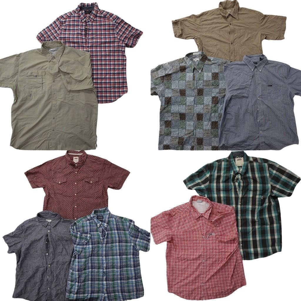 古着卸 まとめ売り ブランド 半袖シャツ 10枚セット ( メンズ XL ) チャップス リーバイス ノーティカ 中古 古着 NG0414 6,958円