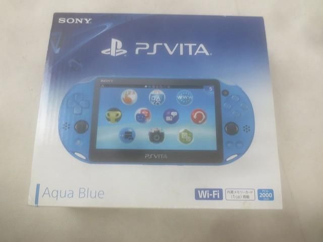 ゲーム PS Vita 本体 動作品 PCH-2000 アクアブルー 箱 周辺機器付き 訳あり