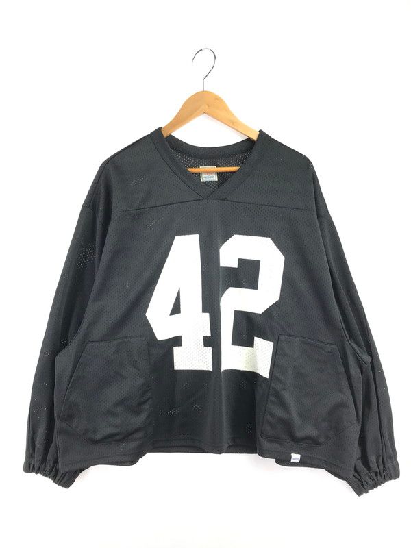 【中古品】 WOODBLOCK ウッドブロック MESH FOOTBALL L/S SHIRT BLACK メッシュ フットボール シャツ トップス 【142-260807-rt-04-tagh】
