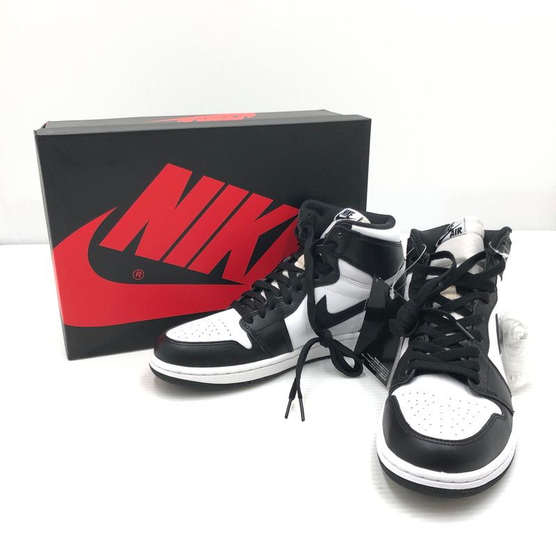 【中古品】 NIKE ナイキ AIR JORDAN 1 RETRO HIGH OG BLACK WHITE(2014) 555088-010 エア ジョーダン 1 レトロ スニーカー 靴 【160-260807-rt-22-tagh】