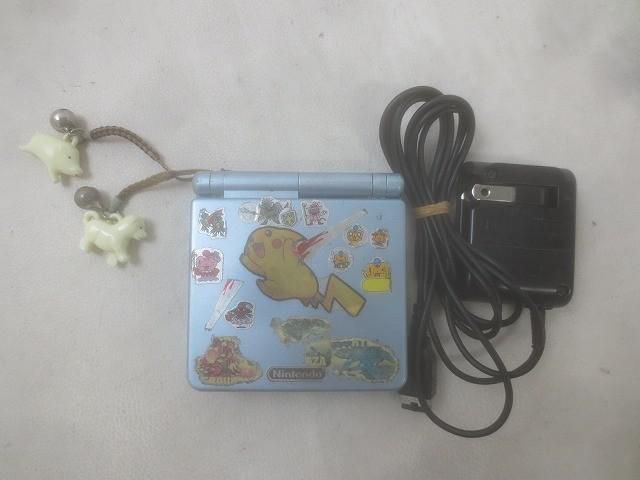 ゲーム ゲームボーイアドバンス 本体 SP AGS-001 パールブルー 周辺機器付き 中古品