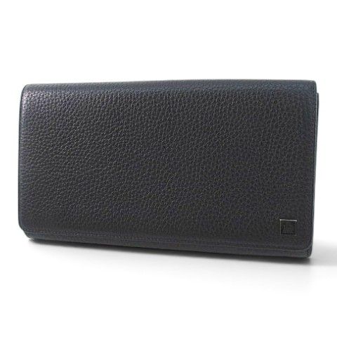 アルフレッドダンヒル ALFRED DUNHILL 長財布 ブラック 黒系 レザー