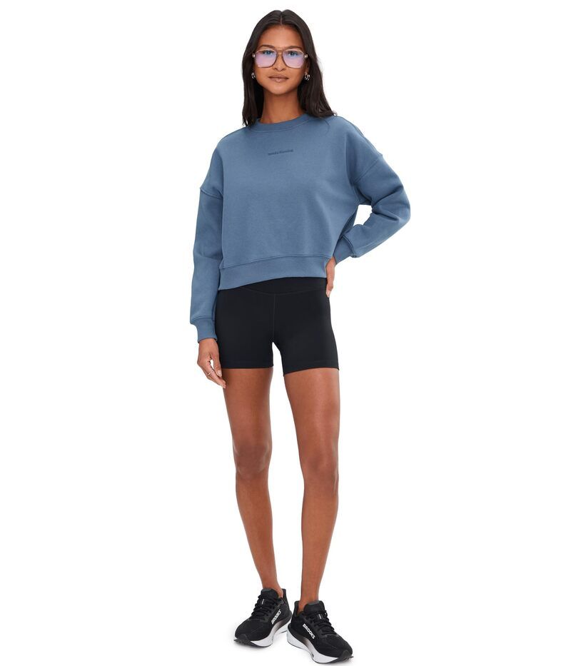 ブルックス レディース トップス シャツ スウェット クロップド Brooks Movement Cropped Sweatshirt Steel Blue ブルー