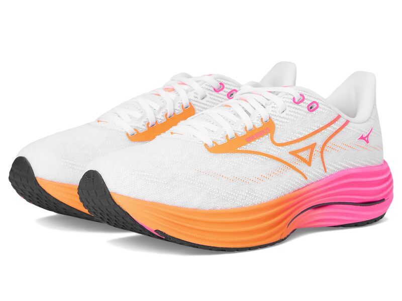ミズノ メンズ シューズ スニーカー Mizuno Wave Rider 29 Hanabi WhiteTang Oran ホワイト