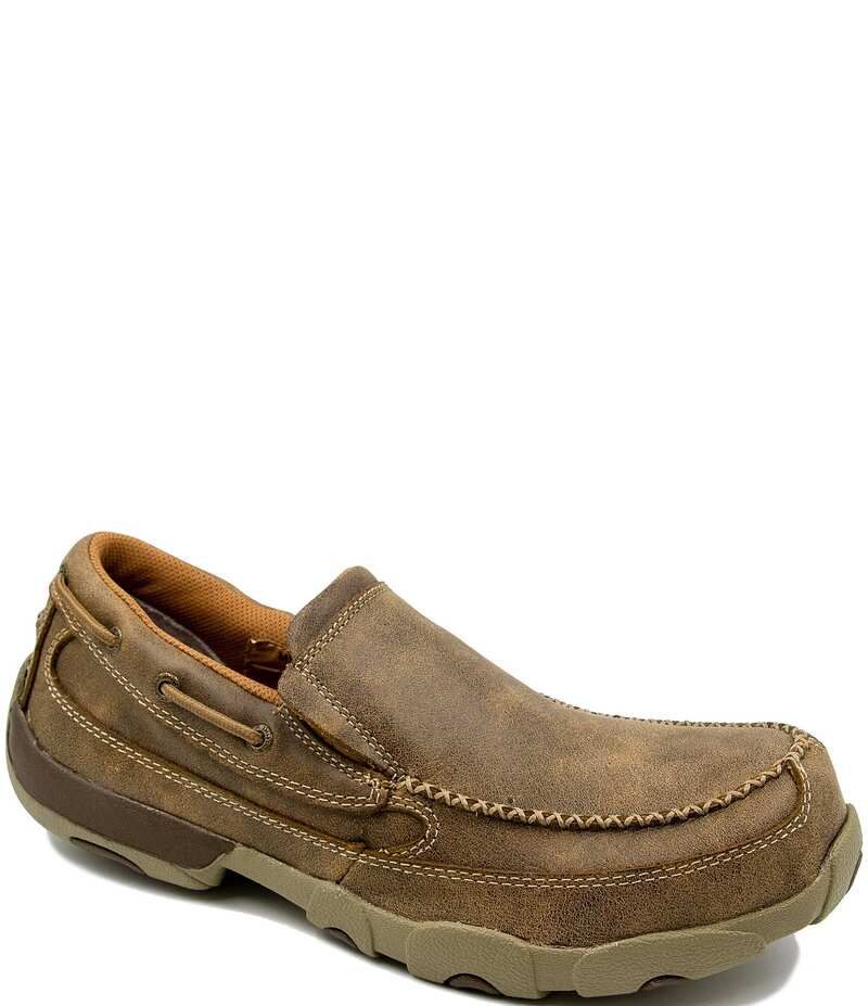 ツイステッドエックス メンズ シューズ スリッポン・ローファー Tシャツ Twisted X Mens Work Steel Toe Driving Moccasin Loafers Brown ブラ 31,720円