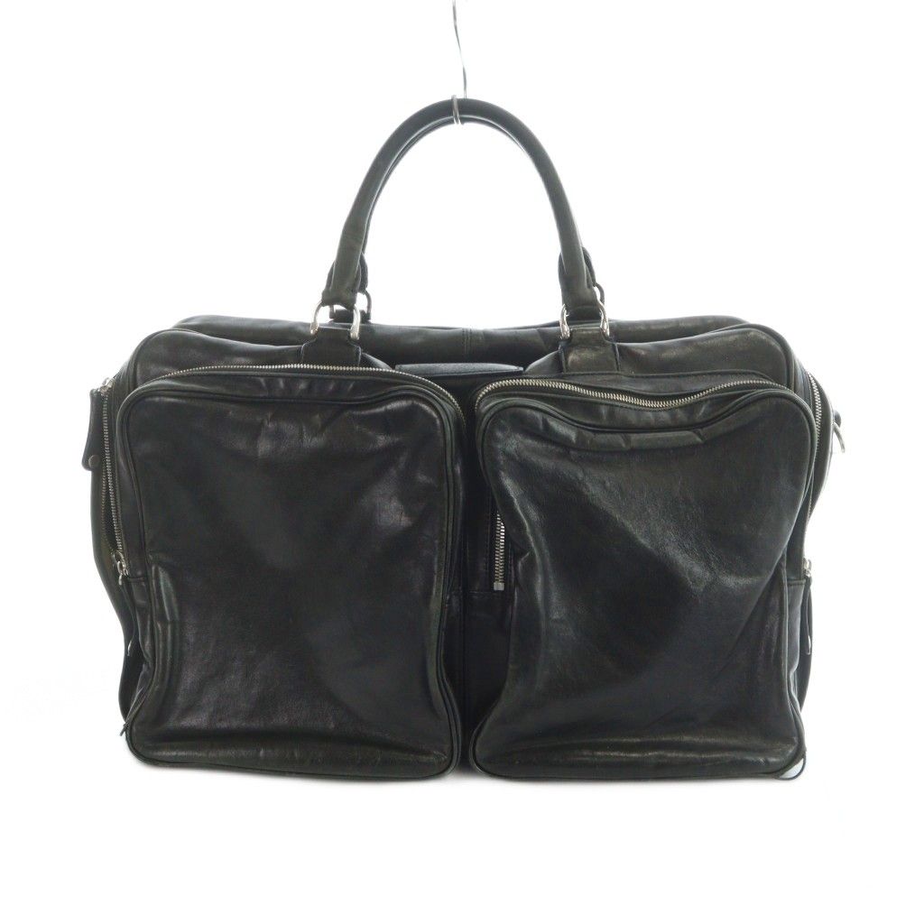 THE WARMTHCRAFTS MANUFACTURE WARM CRAFTS MANUFACTURE SAM BUSINESS BAG BRIEFCASE LEATHER BLACK ■GY18/MQ
