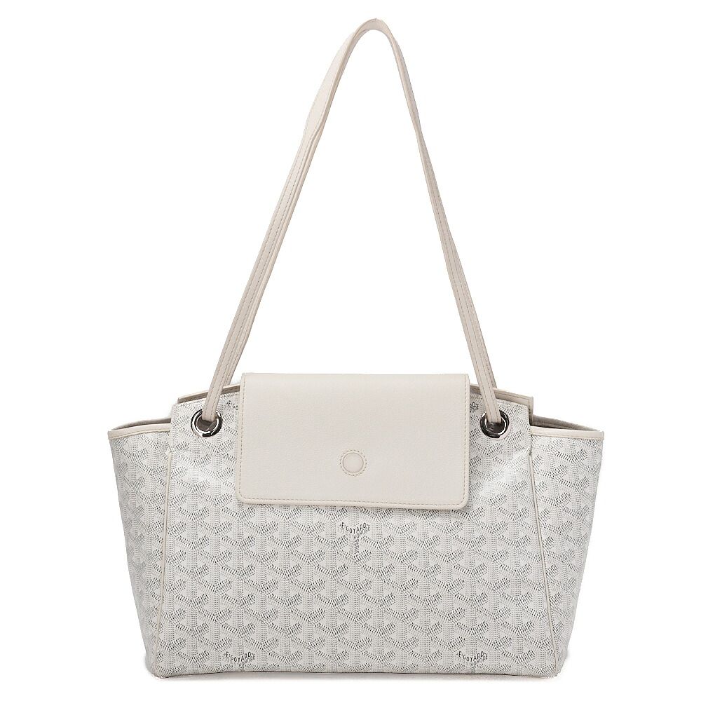 GOYARD【ゴヤール】ルエットＰＭ 　トートバッグ 　コーティングキャンバス 　白（シルバー金具） レディース 【中古】【送料無料】 147,000円