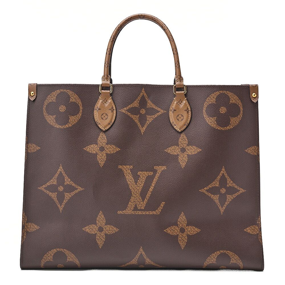 LOUIS VUITTON ルイヴィトン 　オンザゴーGM　レザー 　トートバッグ　 モノグラムジャイアント×モノグラムリバース（ゴールド金具） トートバック　M45320　レディース　【中古】【送料無料】 148,000円