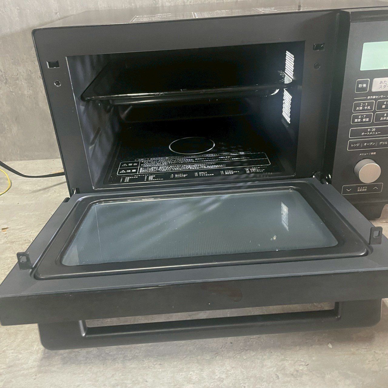 美品 YAMAZEN（山善）簡易スチームオーブンレンジ フラットタイプ 24L NERK-F024TSV(B) ブラック 2022年製 9,600円