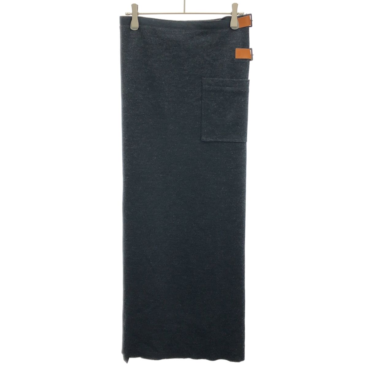 SUNSEA サンシー 18AW ウールラップスカート 18A66 チャコール系 1