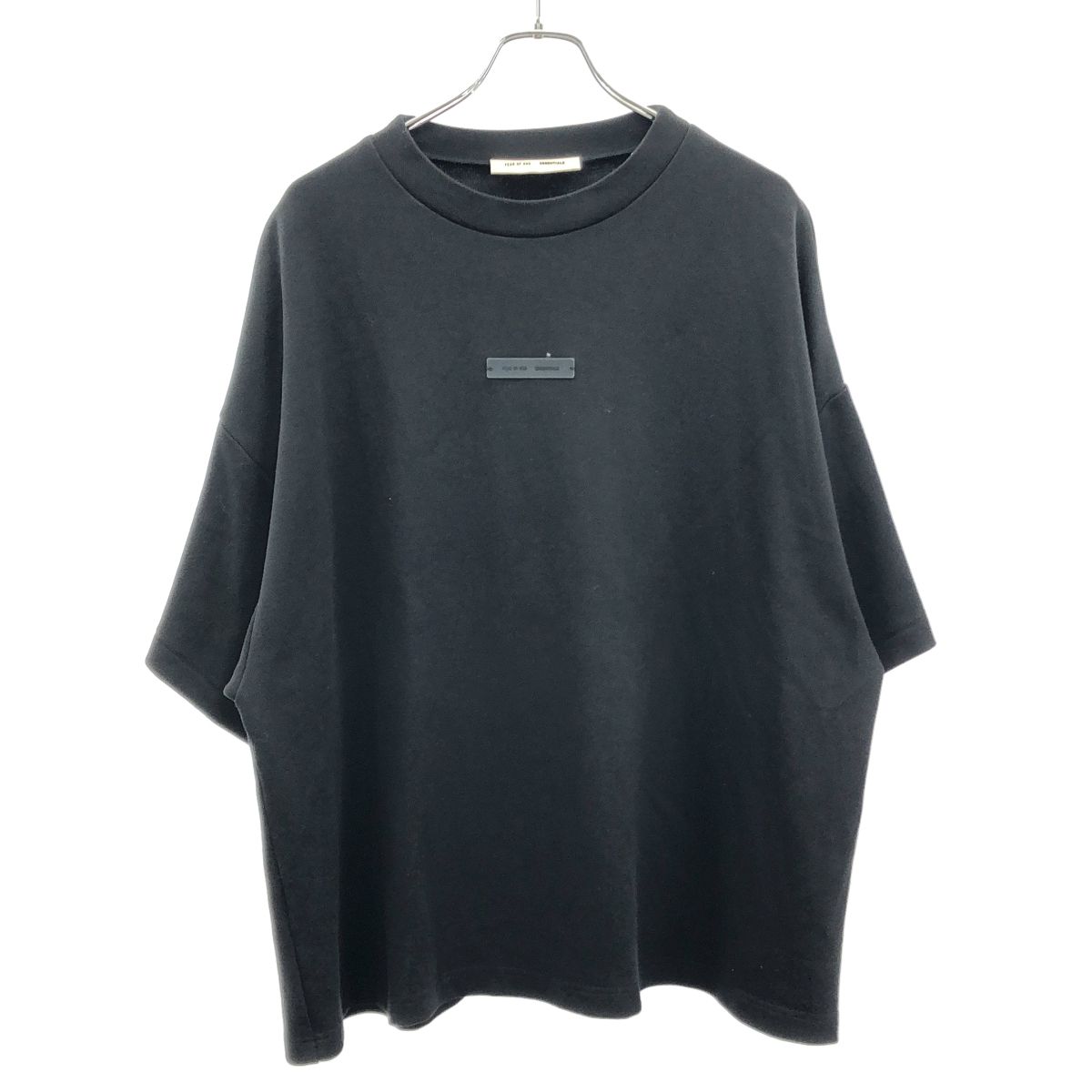 ESSENTIALS FEAR OF GOD エッセンシャルズ フィア オブ ゴッド ラバータグオーバーサイズTシャツ 106019 018382 ブラック M