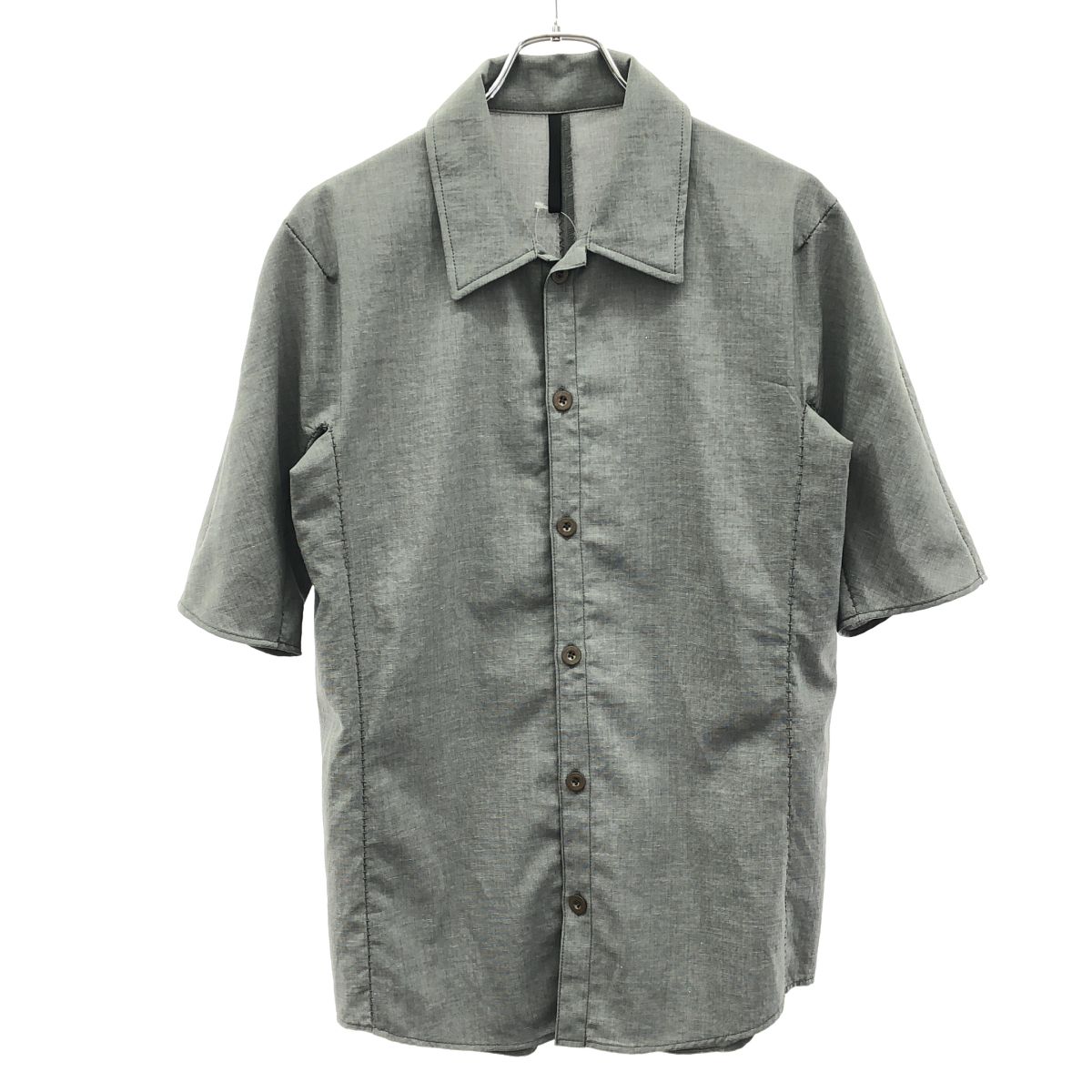 THEE OLD CIRCUS ジ オールドサーカス 21SS Ester Linen Future Harf Sleeve Shirts エスター リネン フューチャー ハーフスリーブ シャツ 1113 グレー 3 7,313円