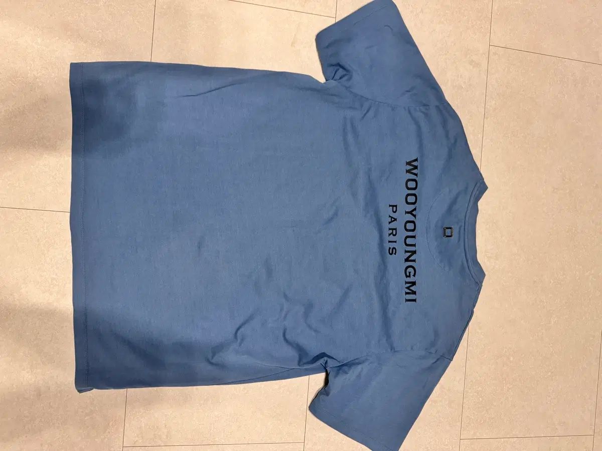 WOOYOUNGMI ウーヨンミ バックロゴ 半袖Tシャツ ブルー 50 23,831円