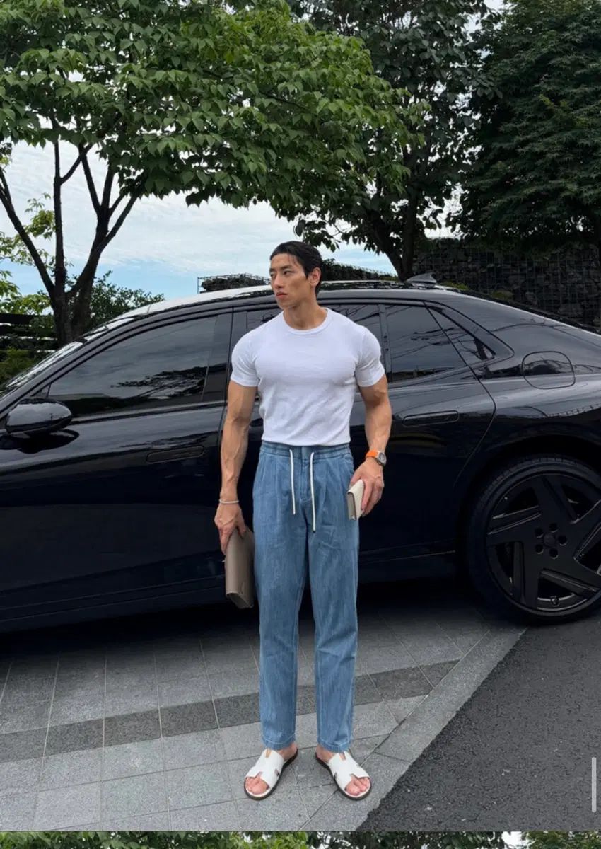 ラフィナート トレーナー デニムパンツ 50