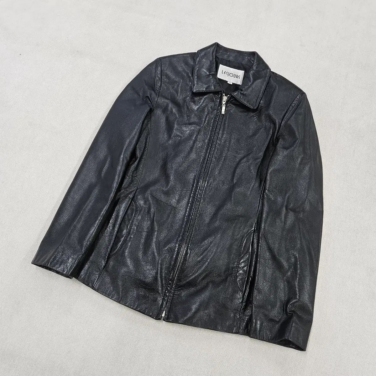 55 LES JOURS レディース ブラック ヴィンテージ レター ジャケット 0722Y2 6,150円