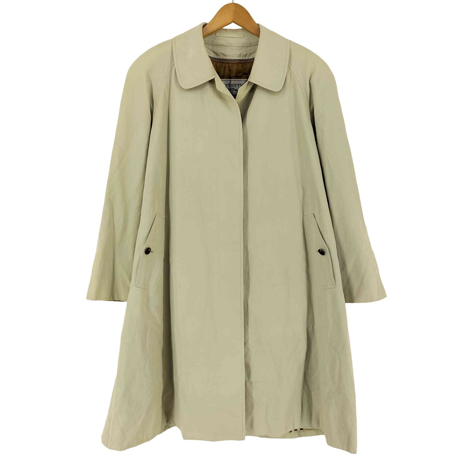 バーバリーロンドン BURBERRY LONDON 90s 白タグ ノバチェック ライナー付き Balmacaan Coat バルマカーンコート レディース 9AR
