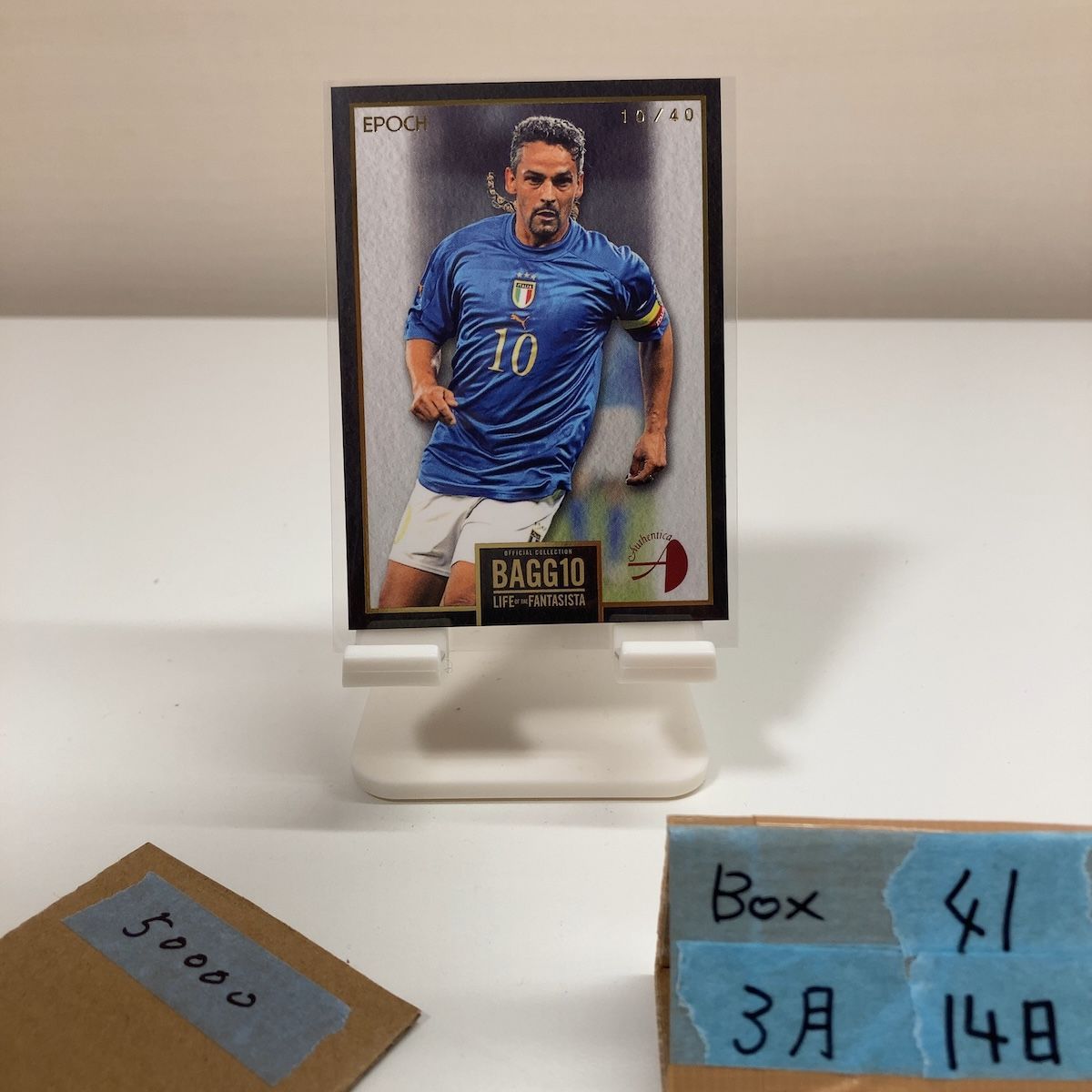 2016 EPOCH Authentica Roberto Baggio 10/40 Italy National Team Life of The Fantasista ジャージナンバー jersey number