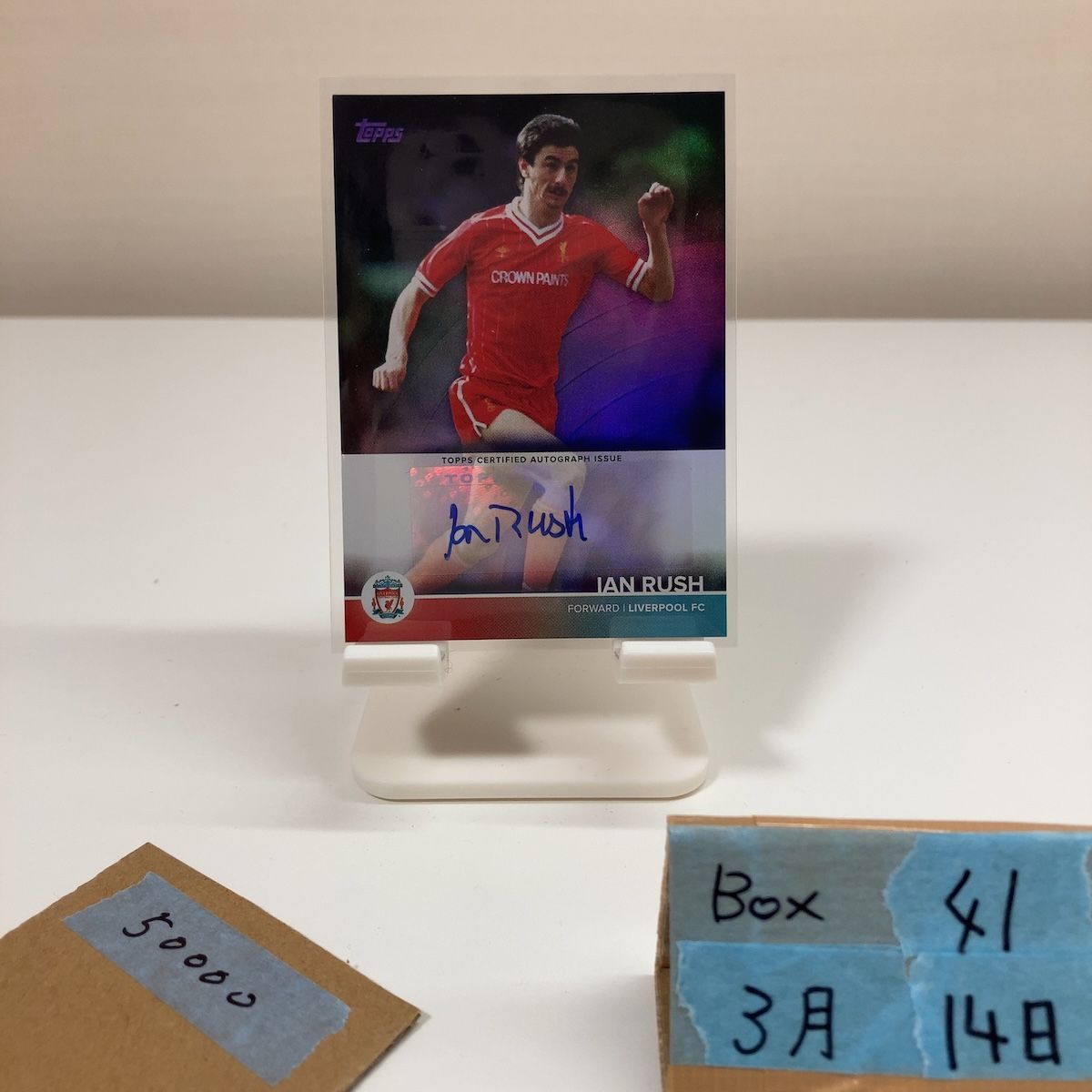 2021–22 Topps Ian Rush 13/15 直筆サインカード Liverpool FC Forward 32,500円