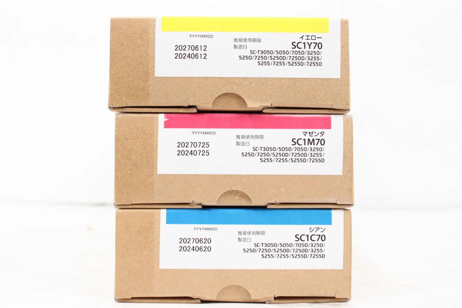 未使用 エプソン 純正 トナー SC1C70/M70/Y70 3色（シアン・マゼンタ・イエロー） EPSON ITFVFUADHBY4-D-L15-byebye 31,200円