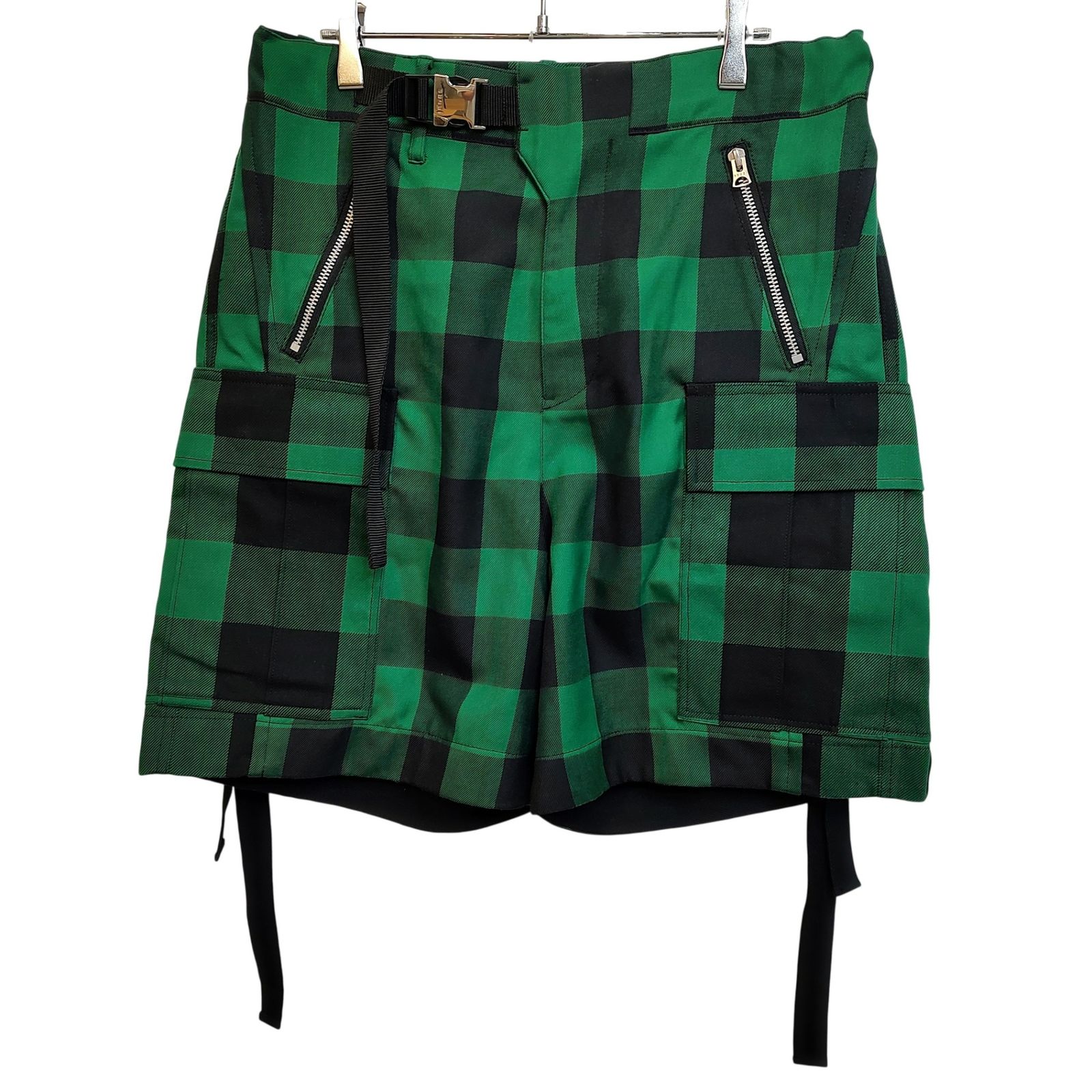 sacai サカイ 22SS Buffalo Check Shorts バッファローチェック ショートパンツ 22-02702M 2 グリーン/ブラック メンズ 16,872円