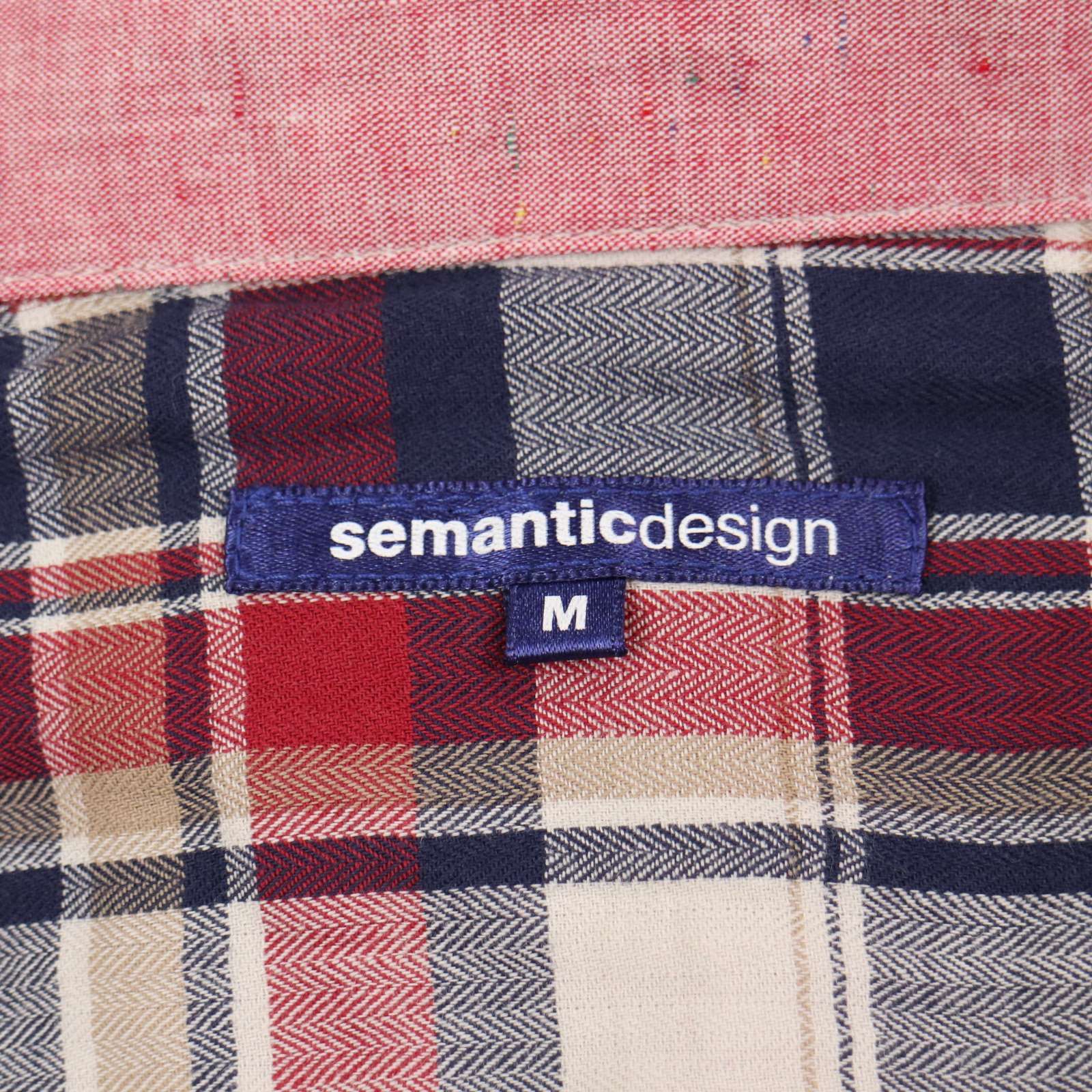 semantic design セマンティック デザイン 春夏 半袖 切替 チェック柄
