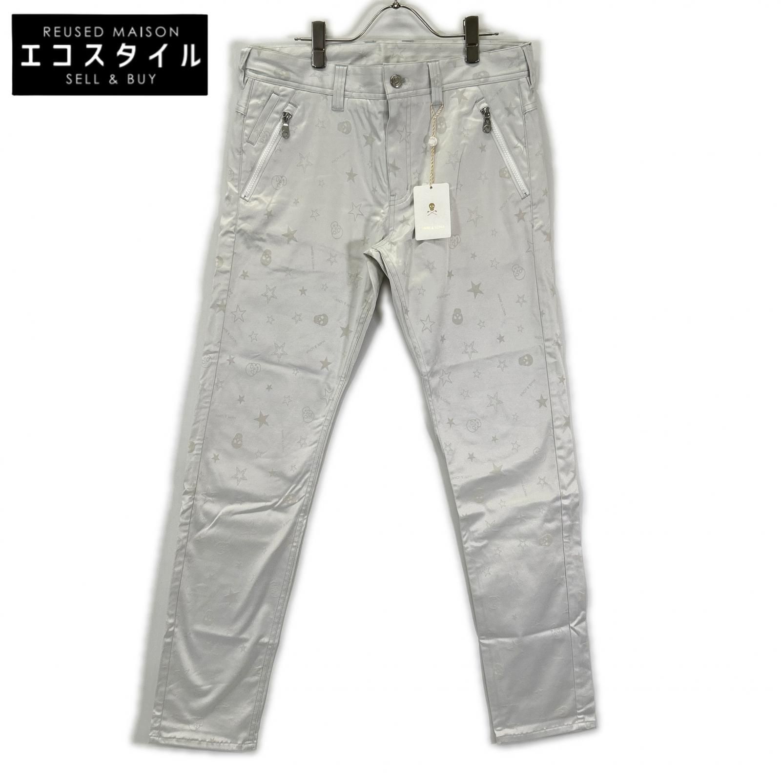 MARK&LONA　マークアンドロナ　ML-17S-T30 ホワイト スカル スター ロングパンツ　L