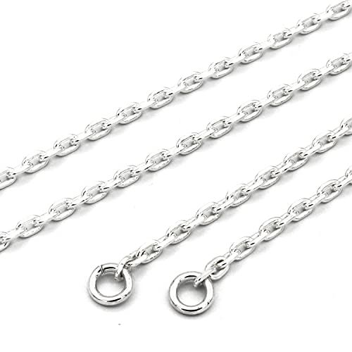 シルバー925 細角チェーン 丸カン付き 銀 フリー SILVER 925 スターリング (50cm)送料無料 803aacab 13,178円