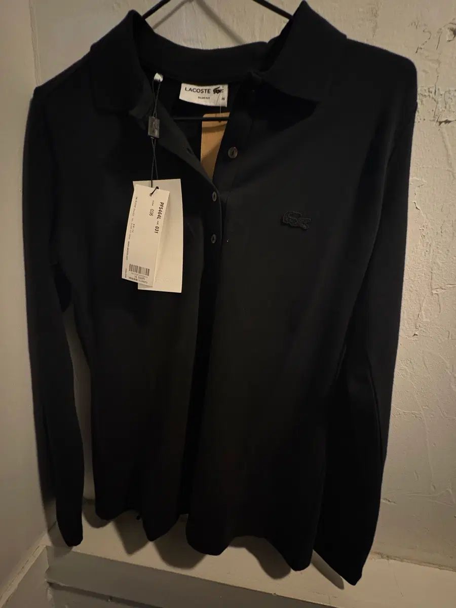 LACOSTE ラコステ ブラック カラ Tシャツ 長袖