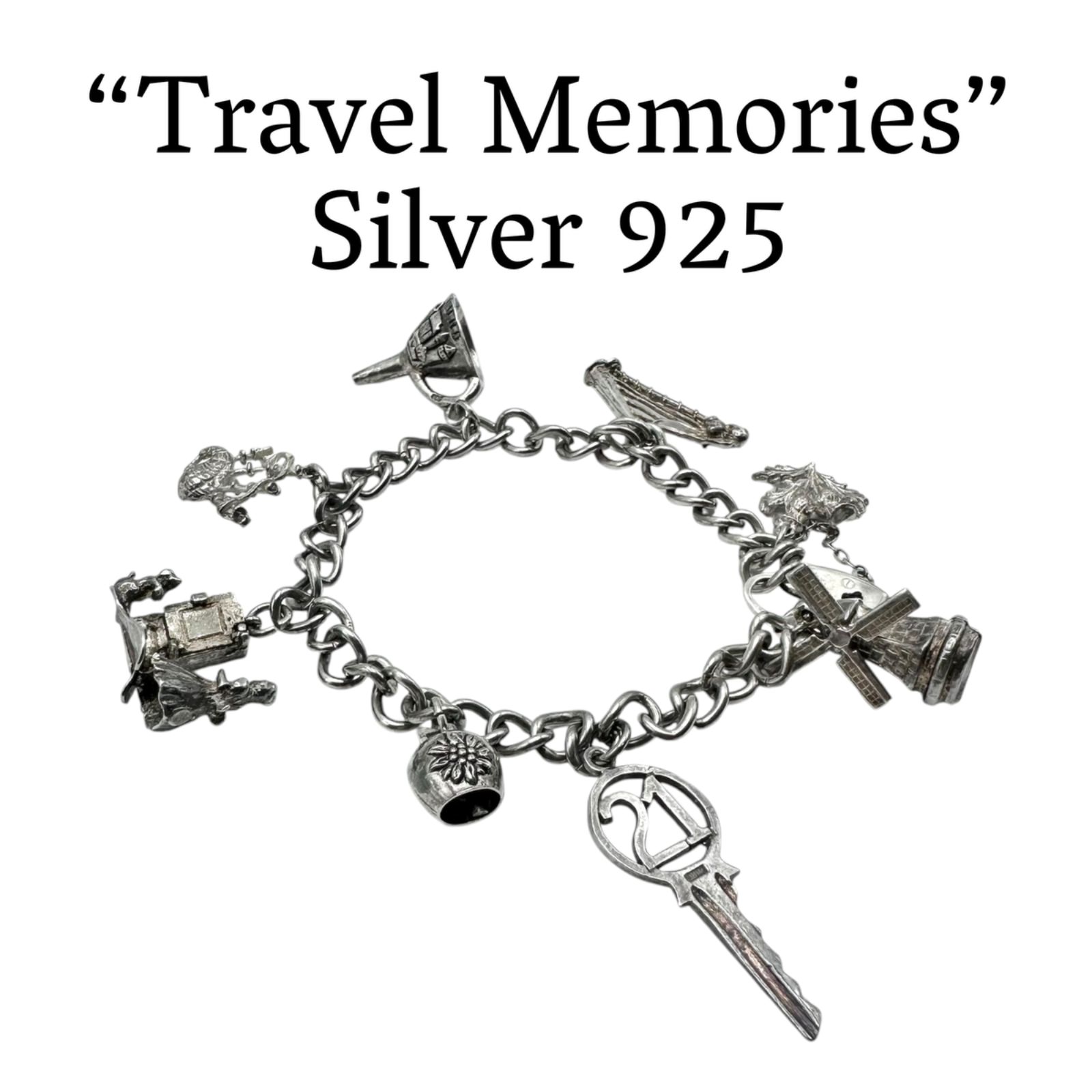 【旅の思い出】 オーストラリア直輸入 AU 80s Vintage Silver 925 刻印 Design Bracelet シルバー ブレスレット ユニセックス 個性的 ユニーク アンティーク クラシック 一点もの 12,402円