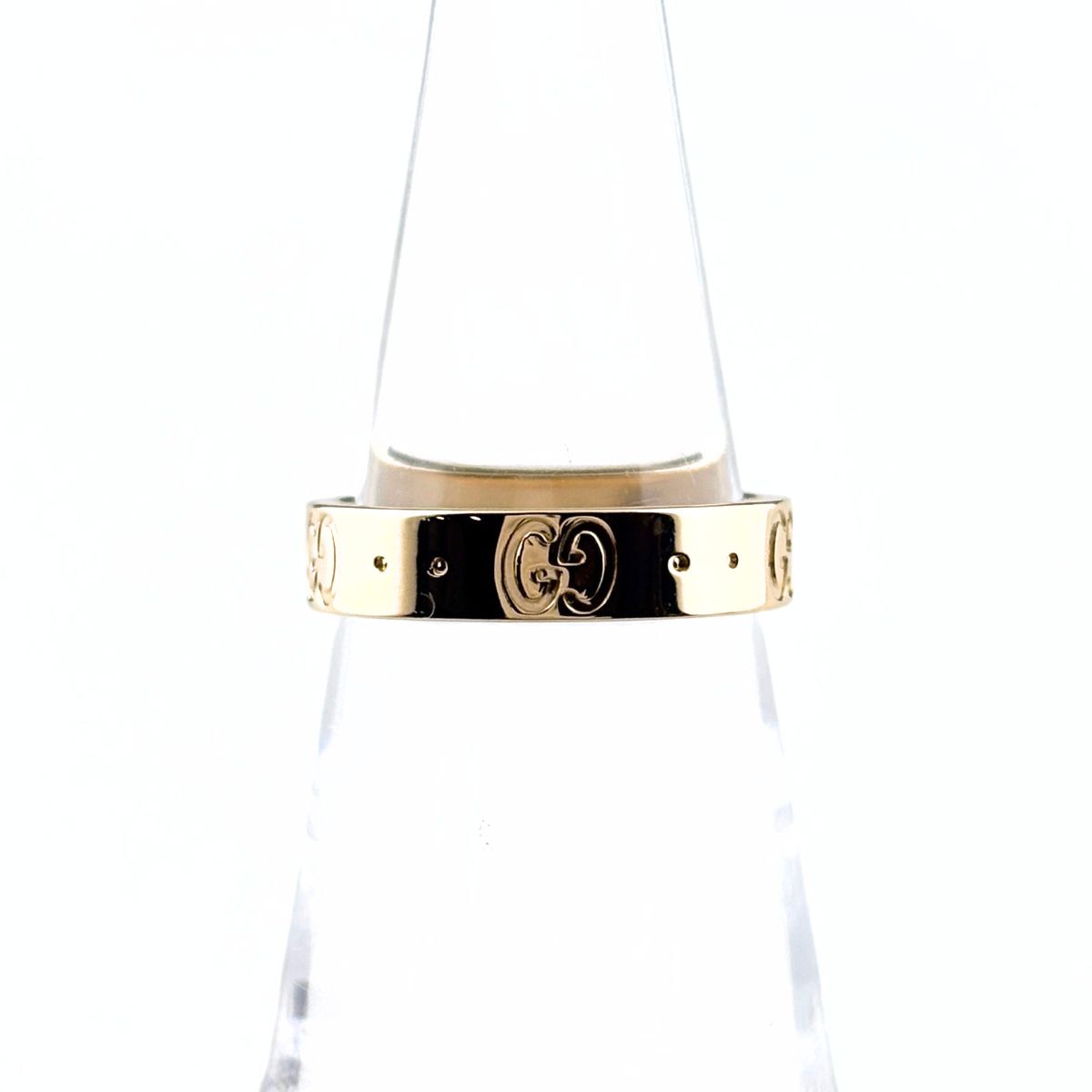 グッチ GUCCI アイコン YG イエローゴールド 指輪 リング 9号 750 レディース 【中古】
