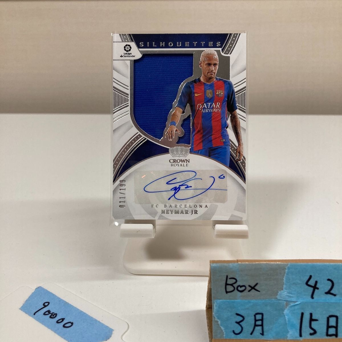 2021-22 Panini Chronicles Crown Royale Neymar Jr 011/199 直筆サインカード FC Barcelona Silhouettes ジャージ