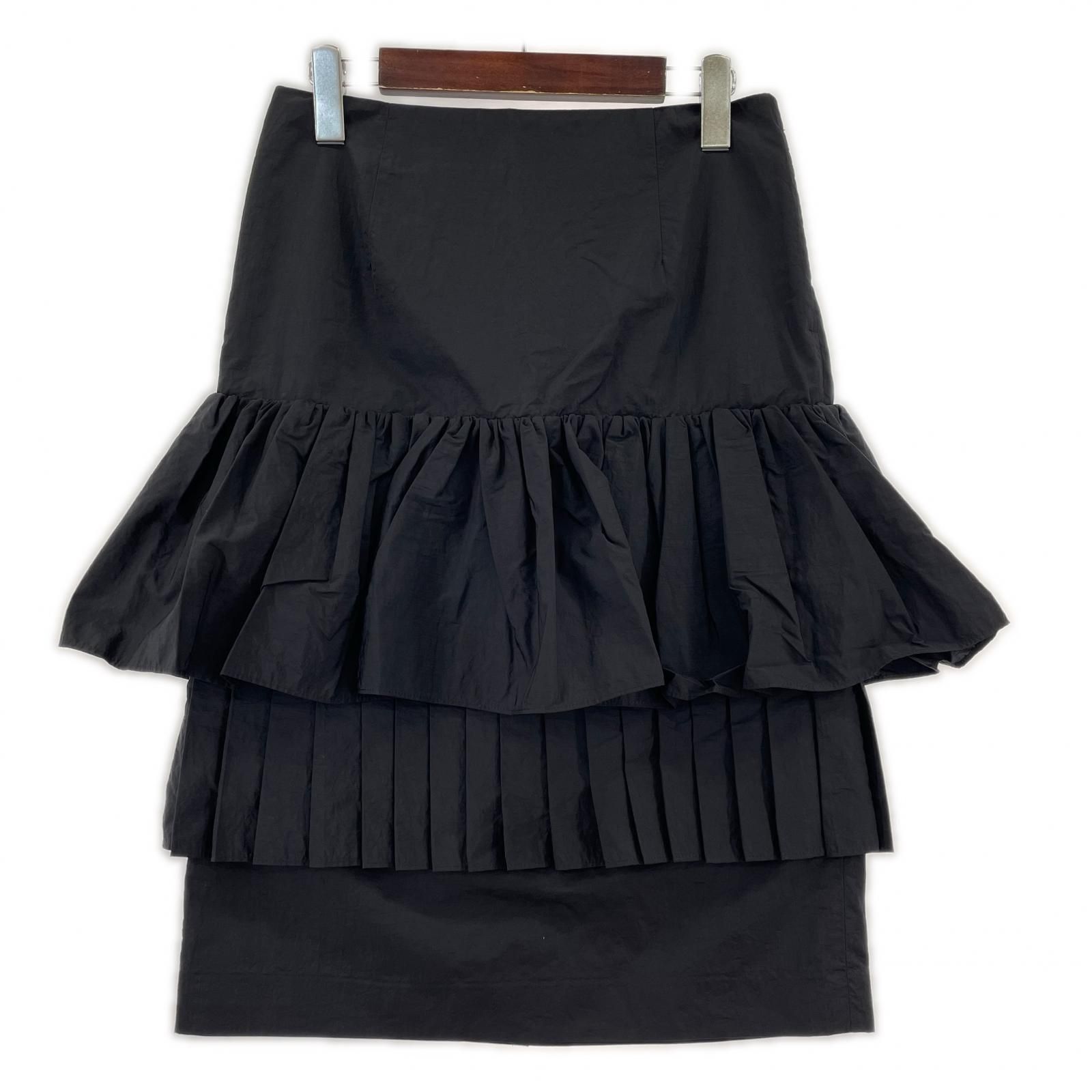 美品 TELMA テルマ タグ付きフリルスカート size36/ネイビー 12,948円