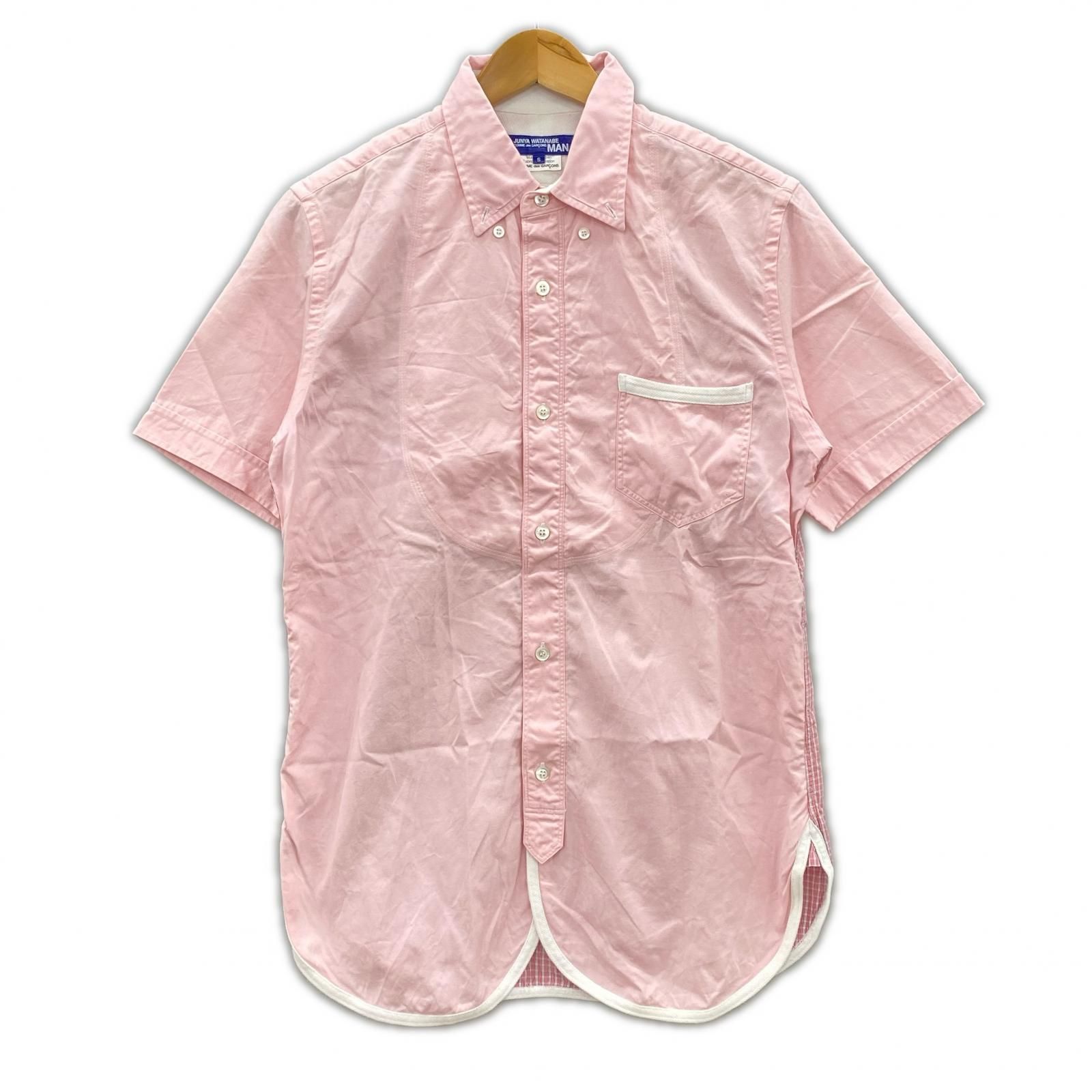COMME des GARCONS WK-B024 JUNYA WATANABE 半袖シャツ sizeS/ピンク 8,584円
