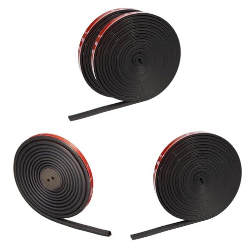 【セット買い】エーモン(amon) 静音計画 風切り音防止テープ ドア用 (ドア2枚分) 約4.3m 黒 4819 + 静音計画 静音マルチモール 約3m 4952 + 静音計画 風切り音防止テープ サイドボディ リアハッチ用 約5m EPDM 黒 4818t