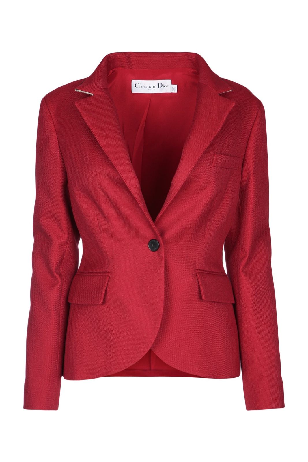 CHRISTIAN DIOR Christian Dior Giacca must un bottone collo rossa