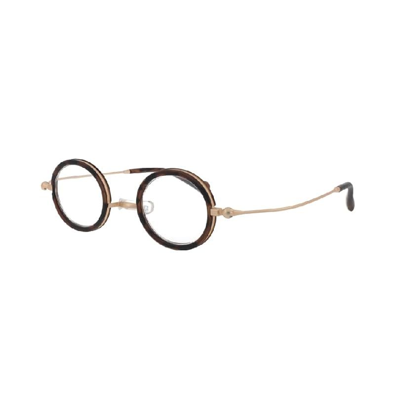 【新品】 [SHIORI] 栞 老眼鏡 レディース おしゃれ 薄型リーディンググラス ラウンド ブルーライト UVカット ケース付き SI-11-2 +1.00