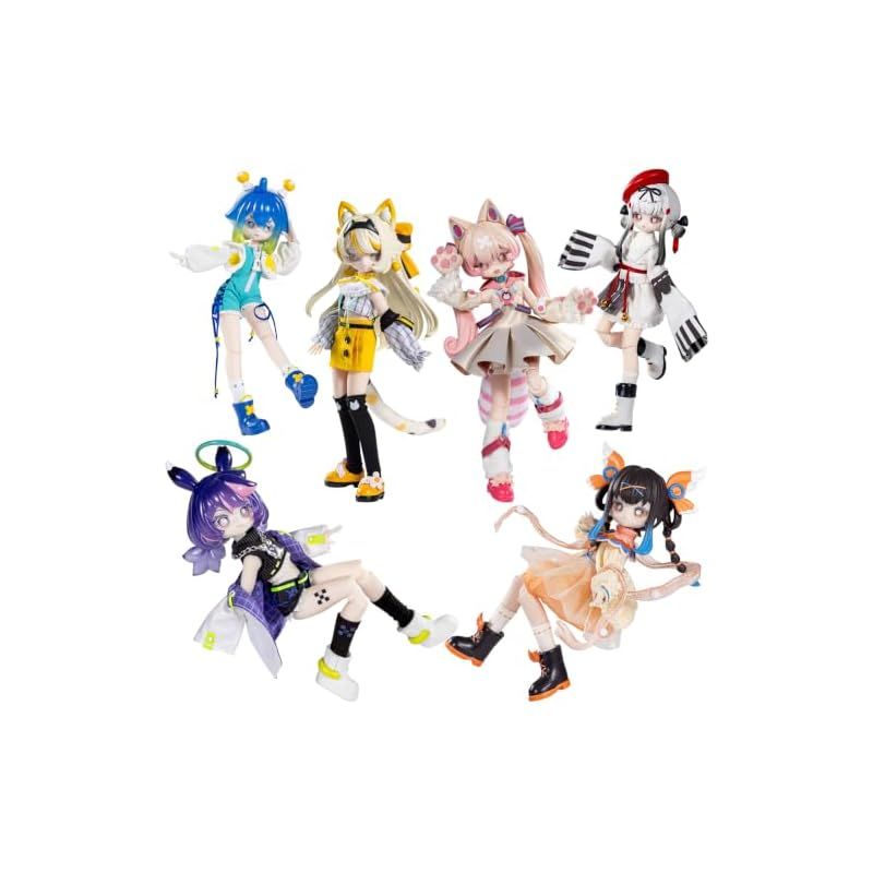 【新品】 ブラインドドール【やけど星・バンド】 BJDドール 1/8 スケール ブラインドボックス BJD 可動フィギュア アニメ人形 少女向けギフト 15歳以上対象 PVC&ABS製 衣装付き コレクタブルフィギュア (ランダム1個)