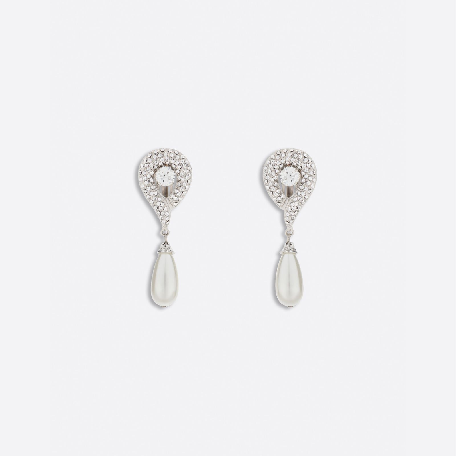 ALESSANDRA RICH Alessandra Rich Crystal earring with pendant pearl