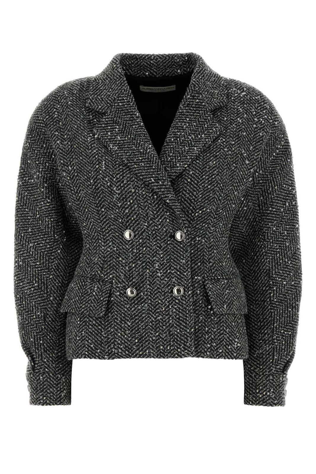 ALESSANDRA RICH Alessandra Rich Sequin tweed jacket with metal buttons