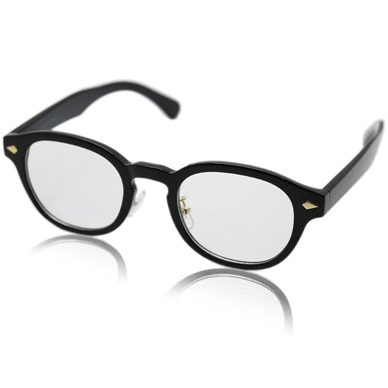 【新品】 [エイトトウキョウ] 老眼鏡 メンズ ブルーライトカット [ 鯖江製 レンズ ] レディース 日本製 ウェリントン ボストン 軽量 メガネ UVカット 1.0 ブラック/クリア RDCL410-8Y-1-BK+1.0 ブラック+1.0