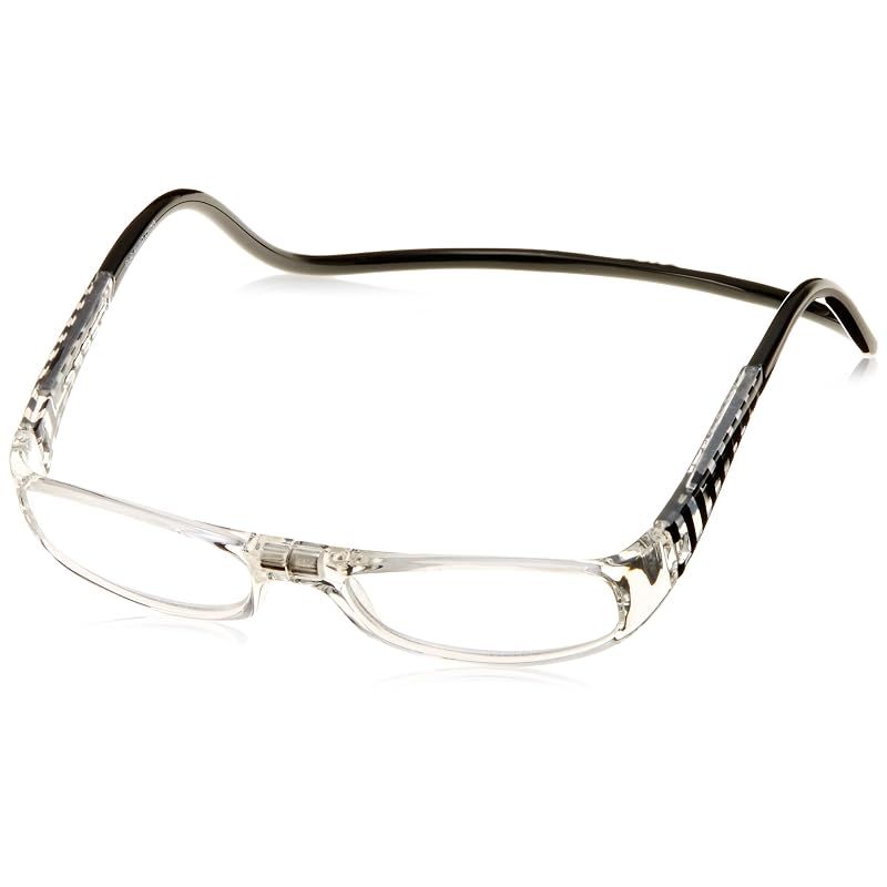 【新品】 (クリックリーダー)Clic Readers クリックユーロ 老眼鏡 EBC ブラック&クリアー +1.00 老眼