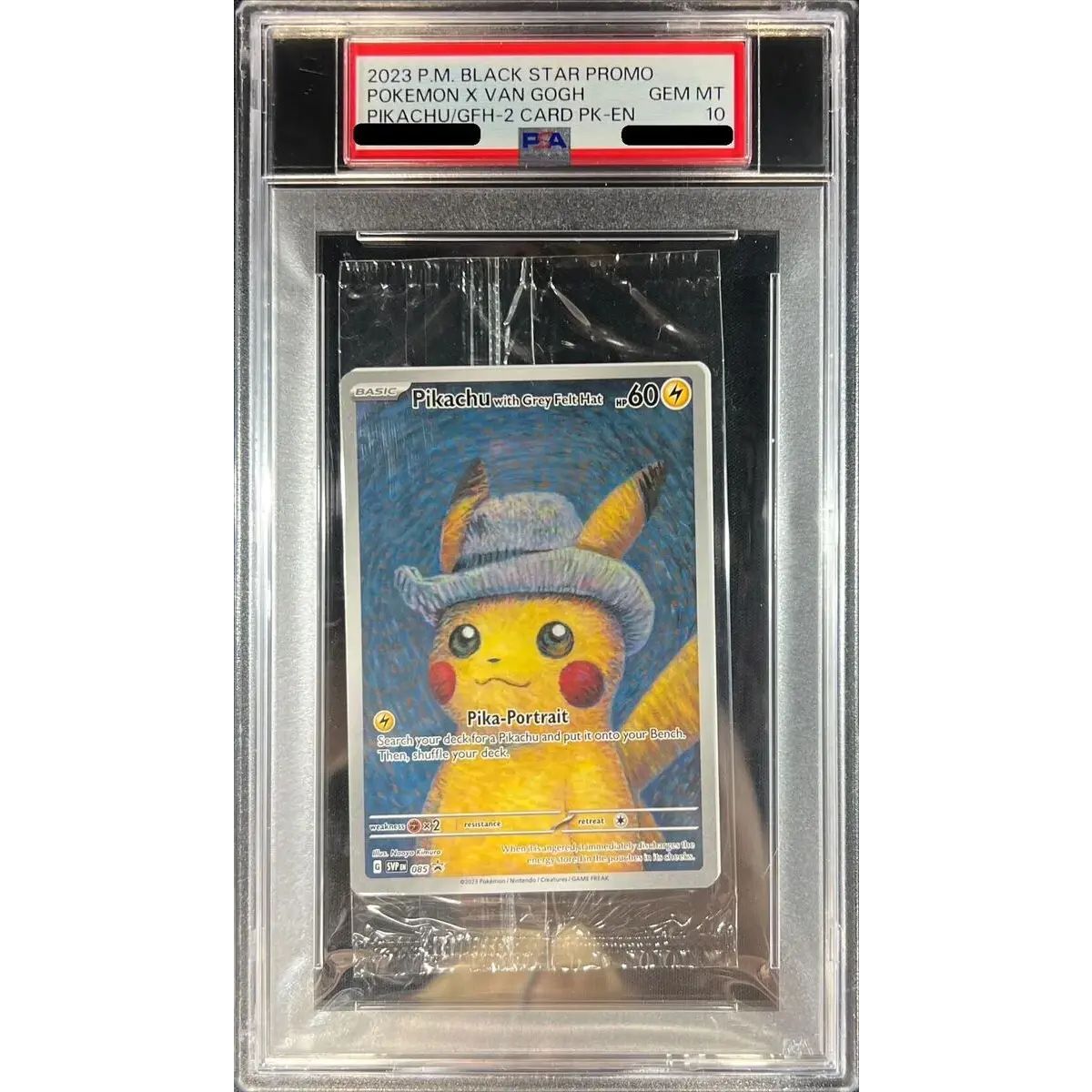 状態難/PSA10鑑定済〕Pikachu with Grey Felt Hat(未開封/ゴッホ