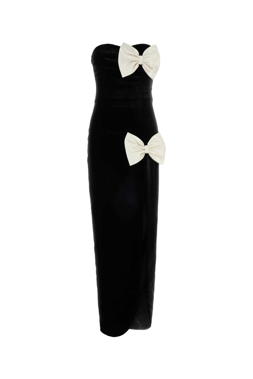 ALESSANDRA RICH Alessandra Rich Velvet evening dress with bows