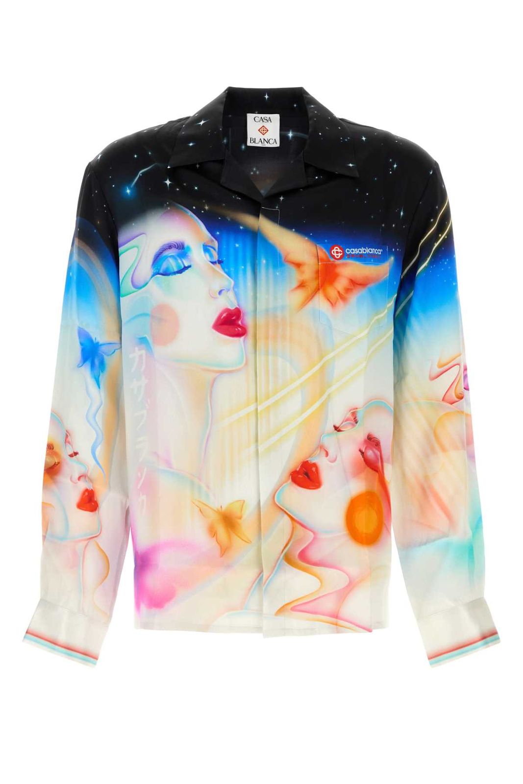 CASABLANCA Casablanca Cuban collar long sleeve shirt