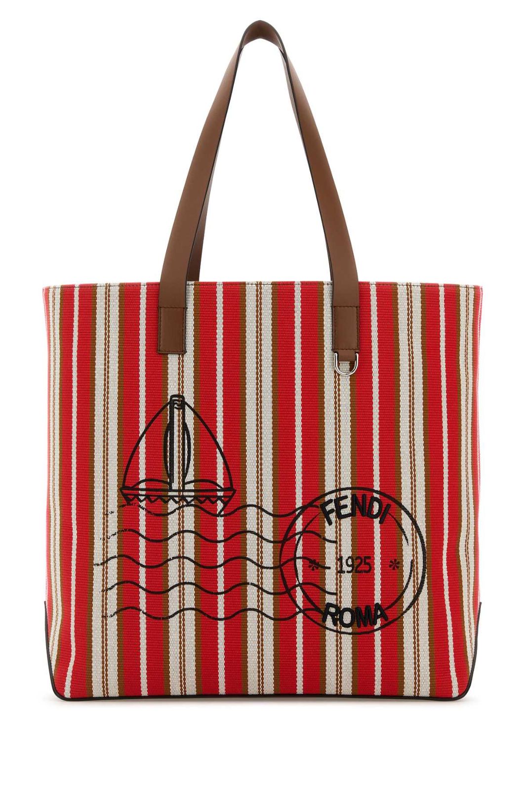 Fendi Shopping bag m canvas stripes