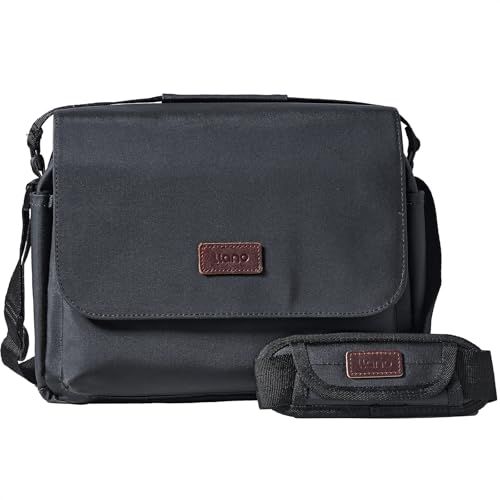 llano カメラバッグ ショルダー 一眼レフ＆ミラーレス2本対応 6L 耐衝撃・防水・防塵機能 クッション性&仕切り調整 手提げ・肩掛け両用 カメラバッテリー/USB充電器/SDカード収納 軽量 ブラックアウトドア・旅行・Vlog撮影に最適なカメラマン・Vt