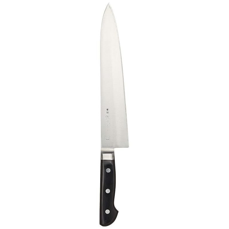 遠藤商事 TKG 包丁 牛刀 全鋼 サイズ(cm)24 全長(mm)365 質量(g)220 背厚(mm)2.3 本格派の技法を心にこめた、丹念な鋭い刃先が特長の佐文シリーズ 日本製 プロ用 業務用 ASB03024 10,043円
