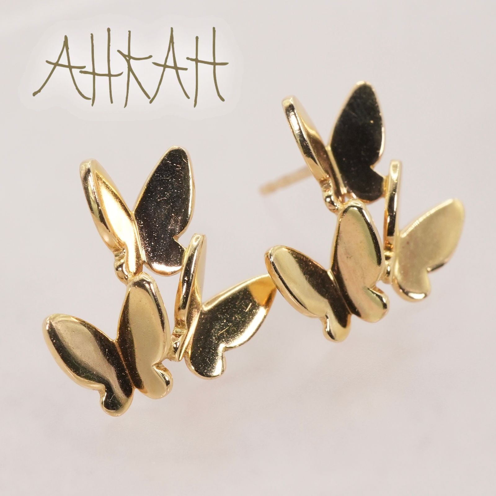 【両耳セット】 アーカー パピヨン ブリリアン ピアス K18 /24-2395