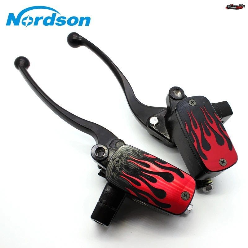 NORDSON 7/8インチ 22mm ユニバーサル フロント オートバイ ブレーキ クラッチ マスター シリンダー リザーバー レバー ヤマハ スズキ ホン