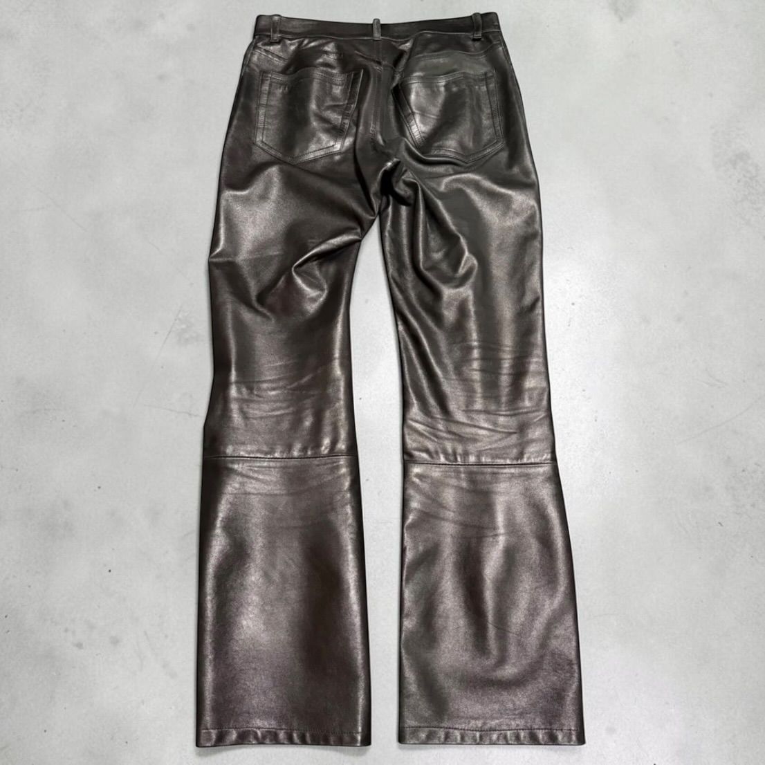 本人期】HELMUT LANG ヘルムートラング 1998 レザーパンツ ブラック 
